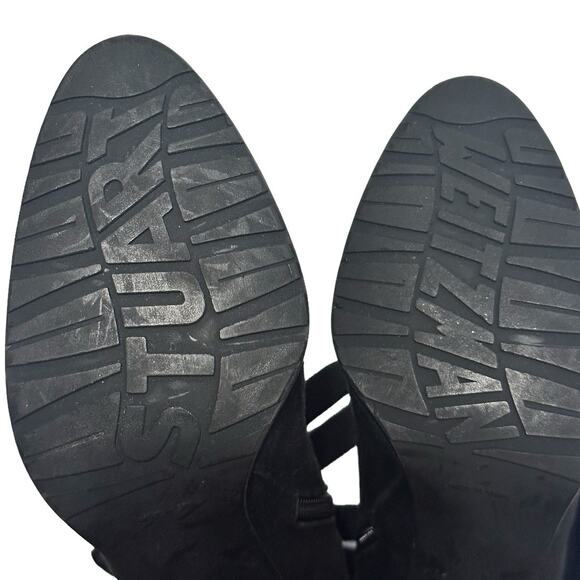 Stuart Weitzman Ankle Boots Black Suede Heel - Picture 7 of 7